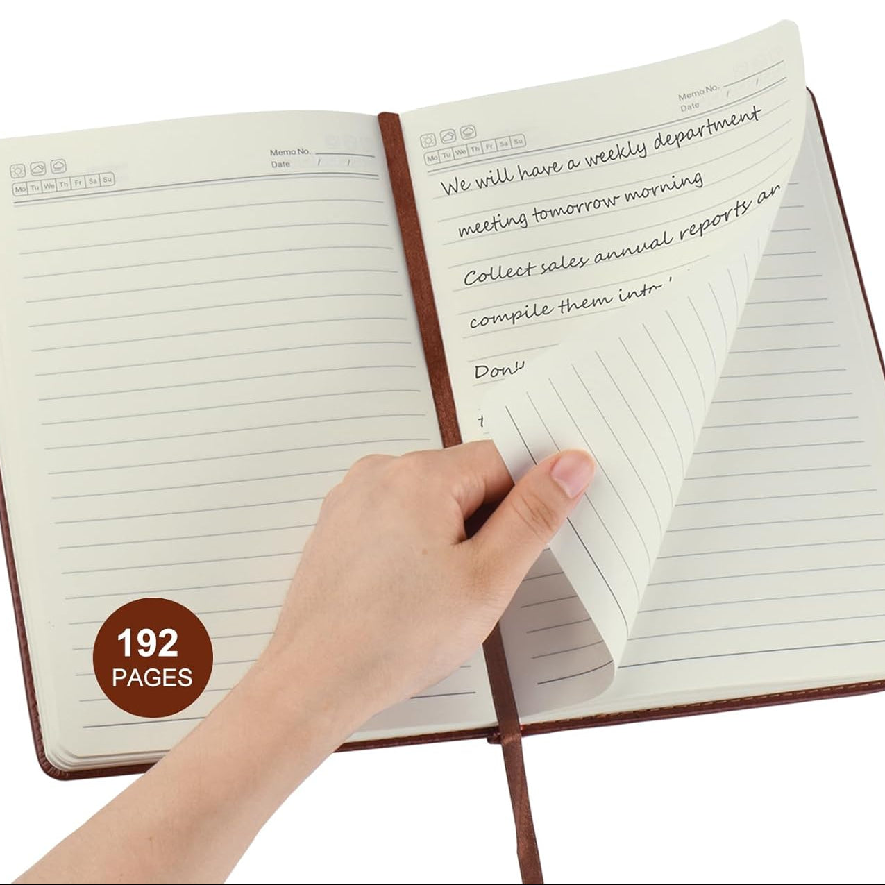 🟫 Personalized Leather Journal – 192 Pages 8.3” x 5.5”