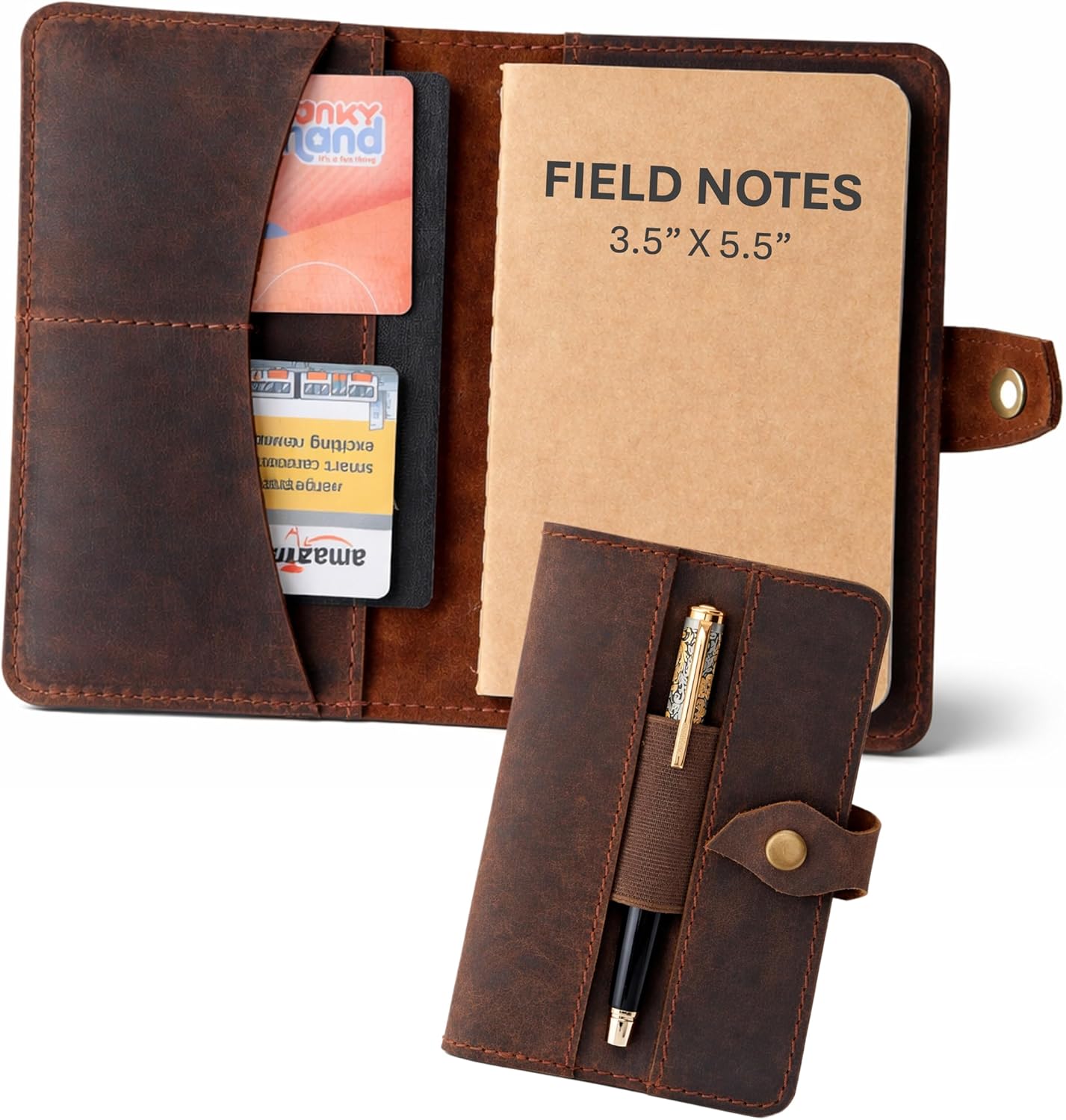 Genuine Leather Refillable Field Notes Cover
