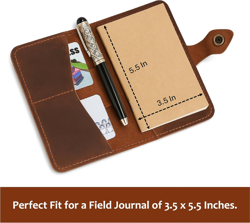 Genuine Leather Refillable Field Notes Cover