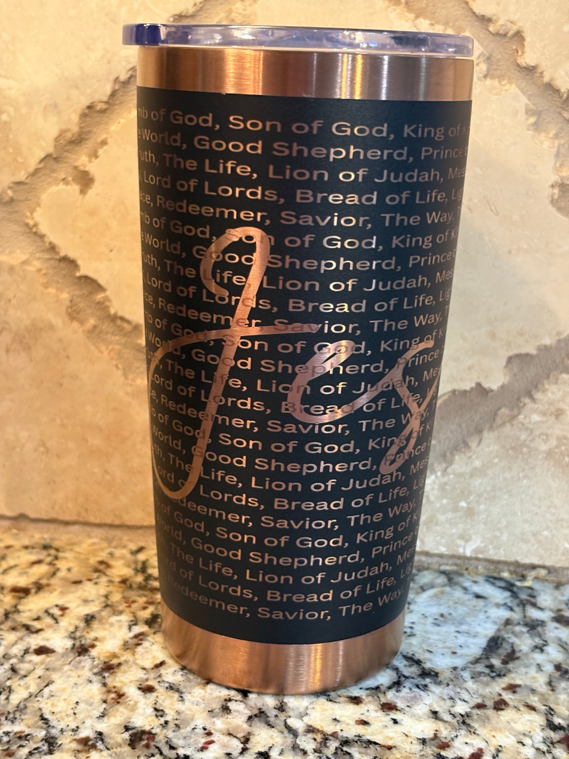 Names of Jesus Engraved Rainbow Tumbler