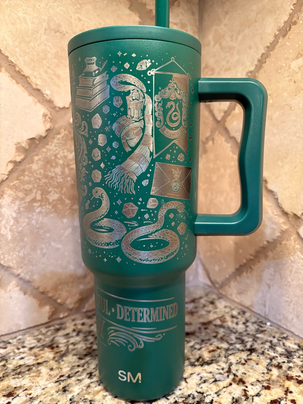 Slytherin Engraved Tumbler 🐍