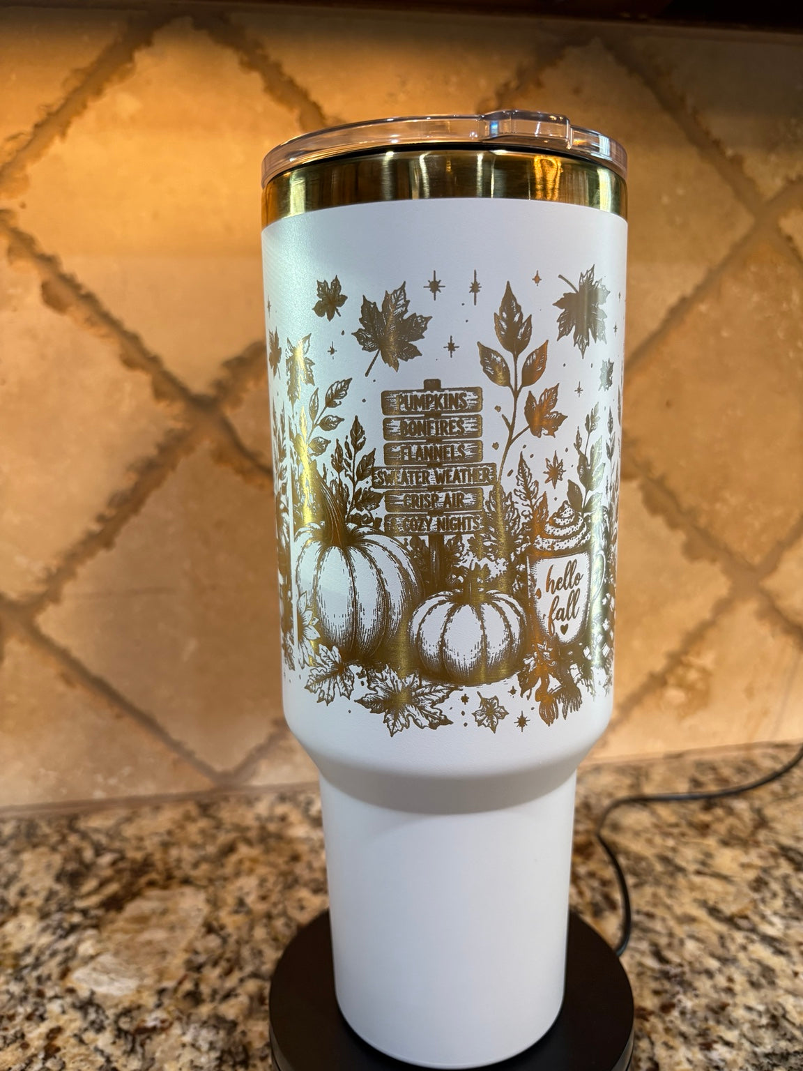 Fall Is My Favorite Season 40oz Engraved Tumbler | Autumn Wrap