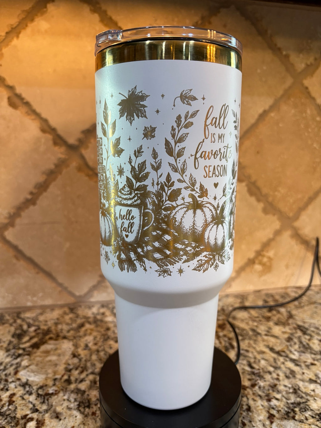 Fall Is My Favorite Season 40oz Engraved Tumbler | Autumn Wrap