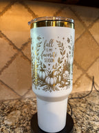 Fall Is My Favorite Season 40oz Engraved Tumbler | Autumn Wrap