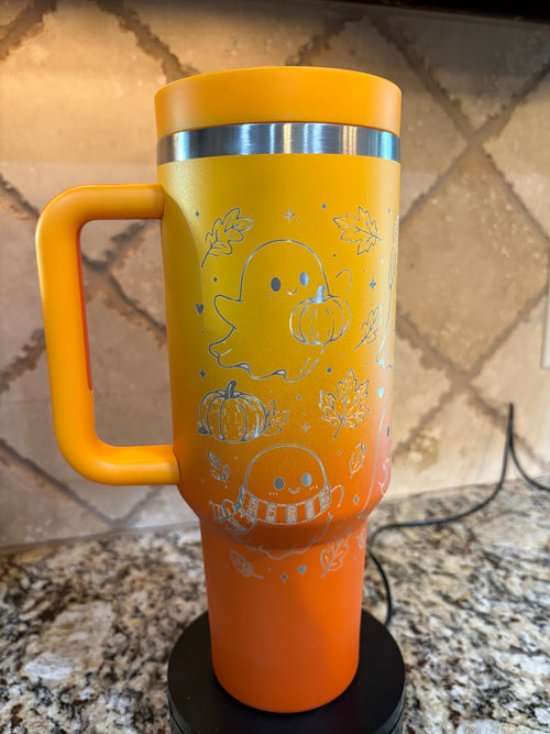 Cozy Ghosts 40oz Engraved Fall Tumbler 👻🍂