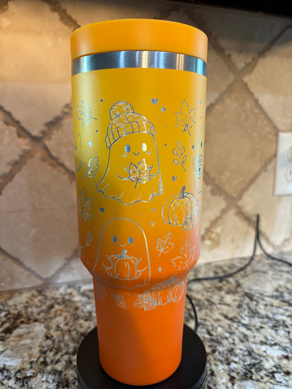 Cozy Ghosts 40oz Engraved Fall Tumbler 👻🍂