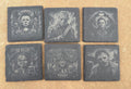 Horror Icons Engraved Slate Coaster Set – Set of 6