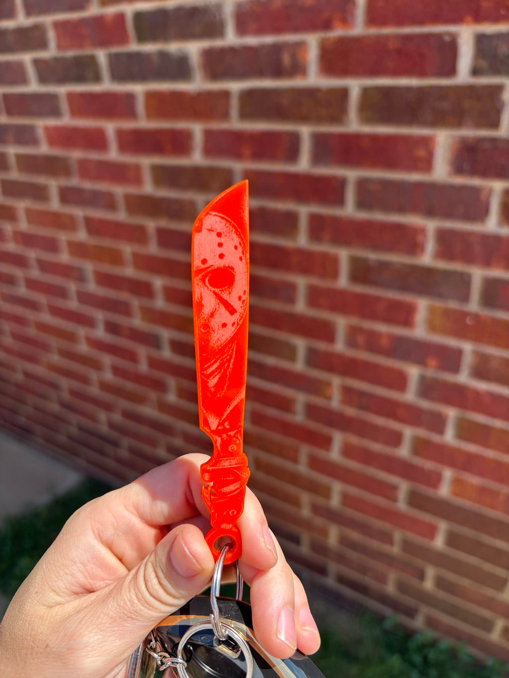 Horror Knife Acrylic Keychain | Spooky Halloween Keychain