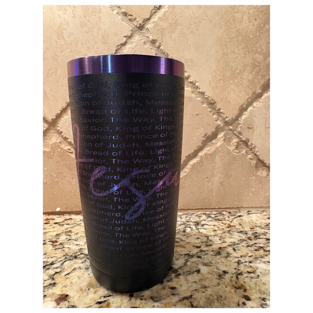 Names of Jesus Engraved Rainbow Tumbler