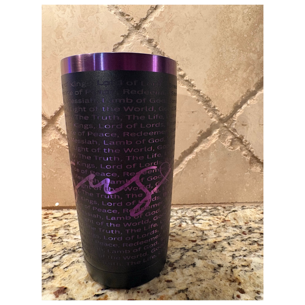 Names of Jesus Engraved Rainbow Tumbler