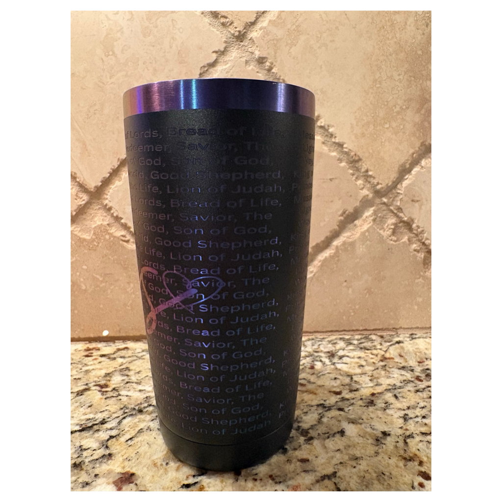 Names of Jesus Engraved Rainbow Tumbler