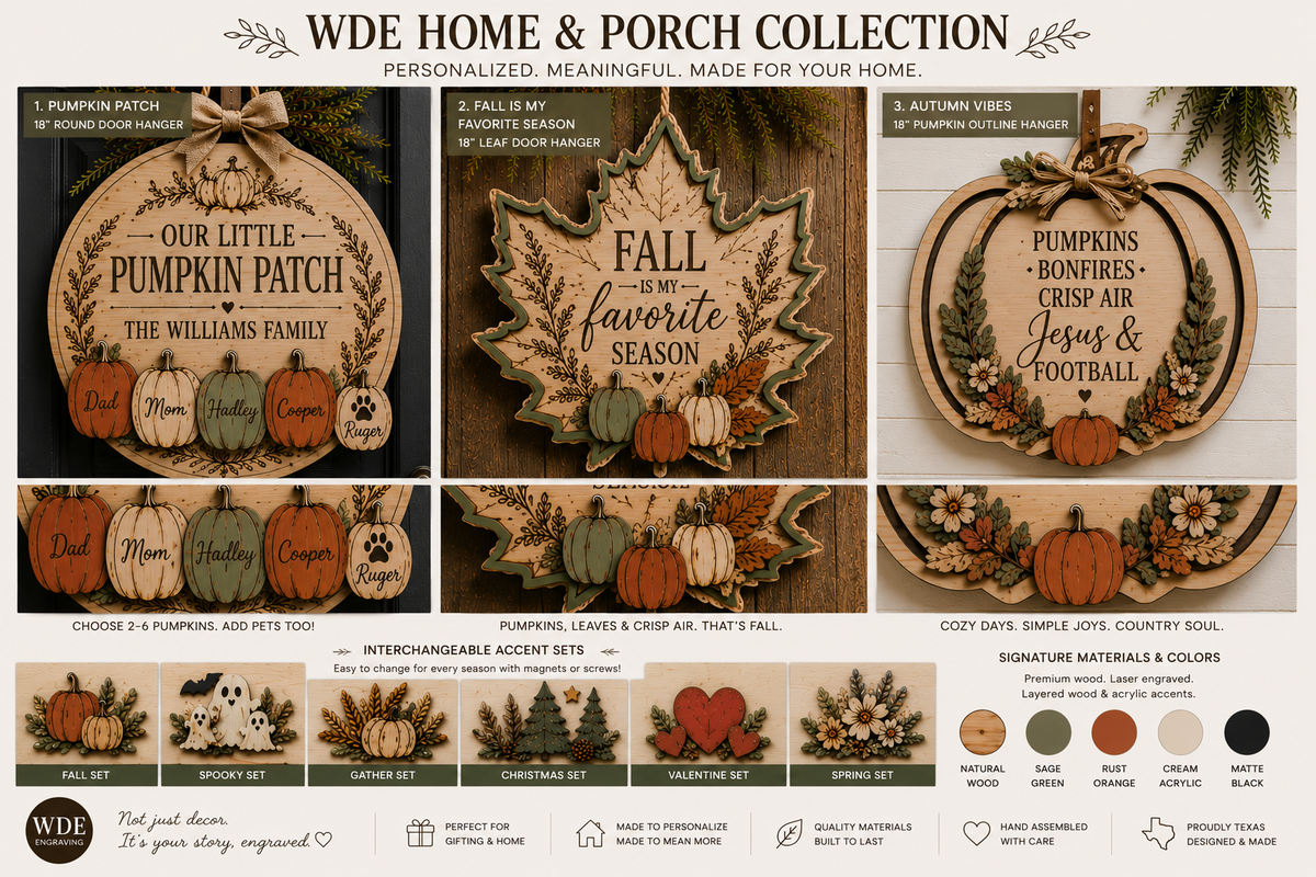 Personalized Fall Door Hangers🍂