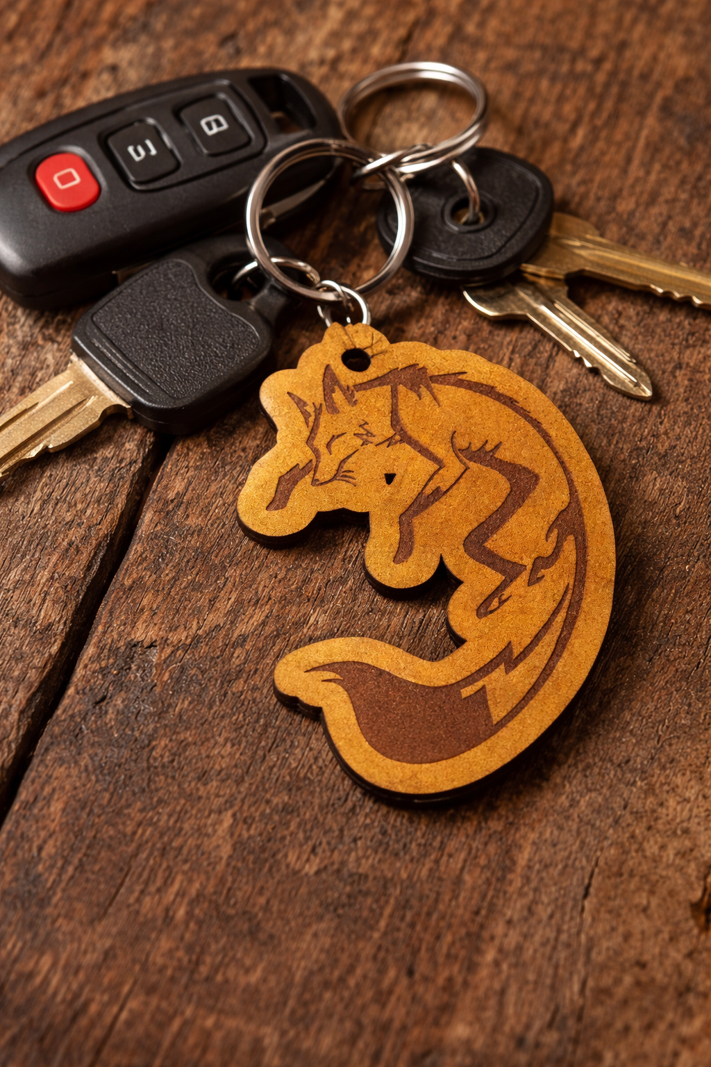 🐮 Custom Leather Keychain