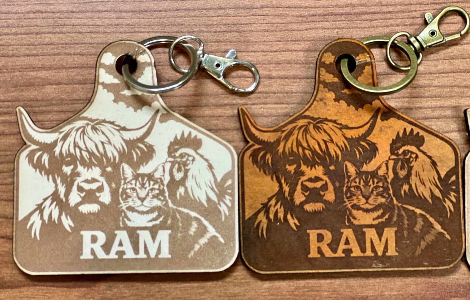 🐮 Custom Leather Keychain