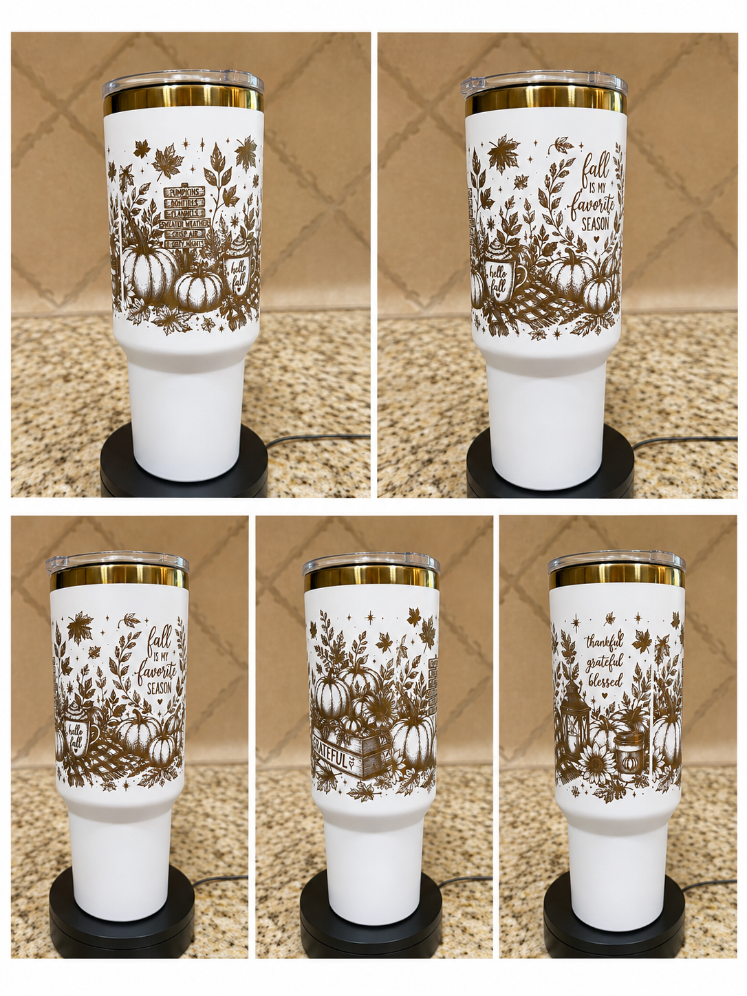 Fall Is My Favorite Season 40oz Engraved Tumbler | Autumn Wrap