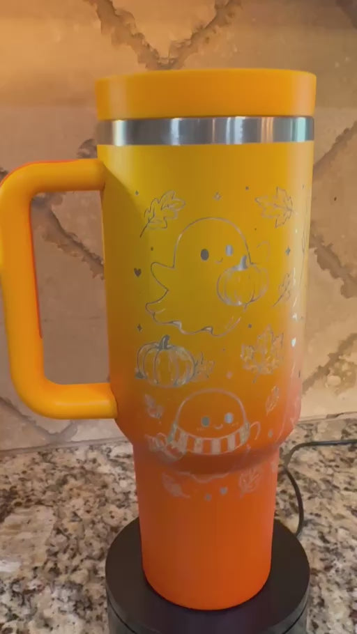 Cozy Ghosts 40oz Engraved Fall Tumbler 👻🍂